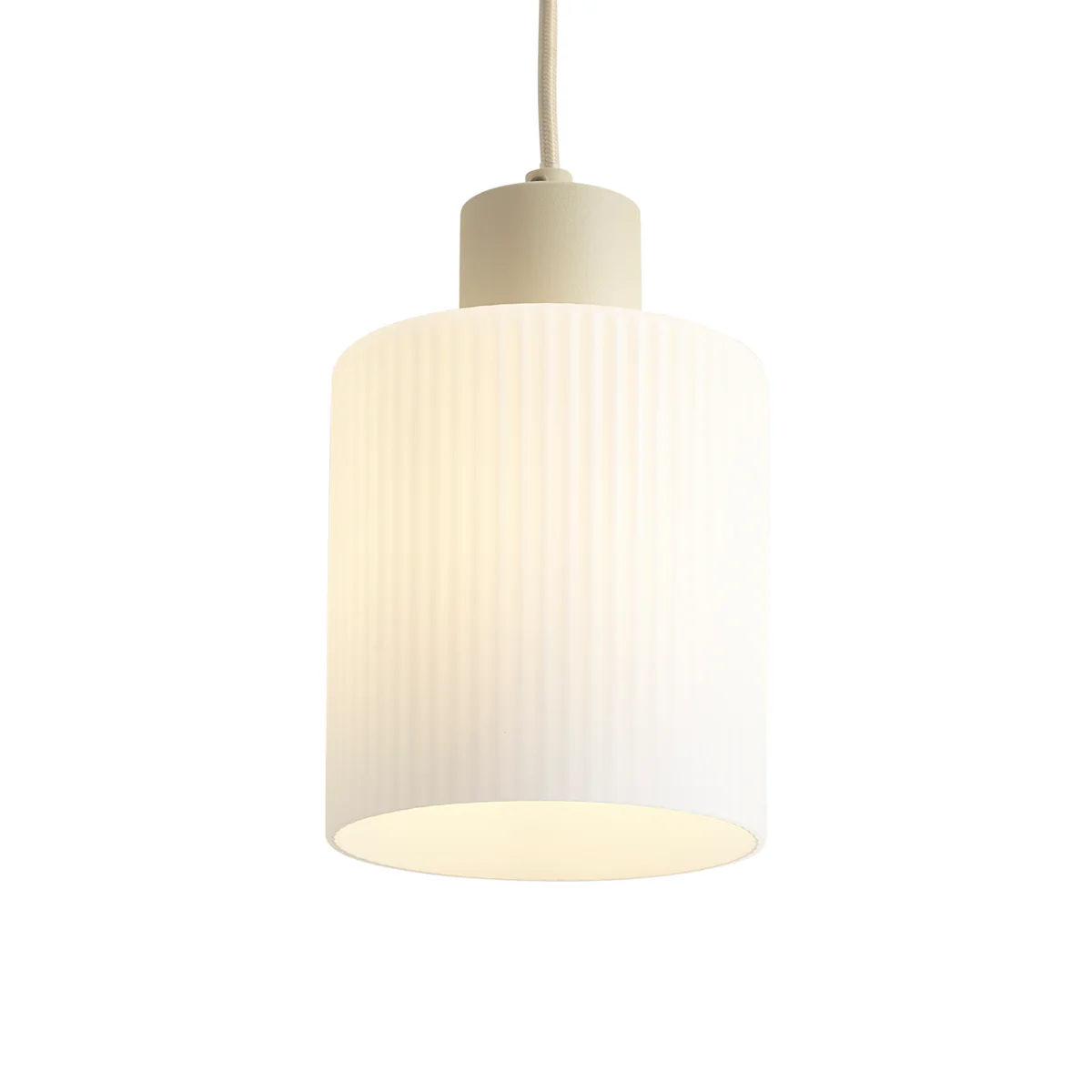 QAZQA Scandinavische hanglamp beige met wit glas rond 3-lichts - Wisp - Afbeelding 4