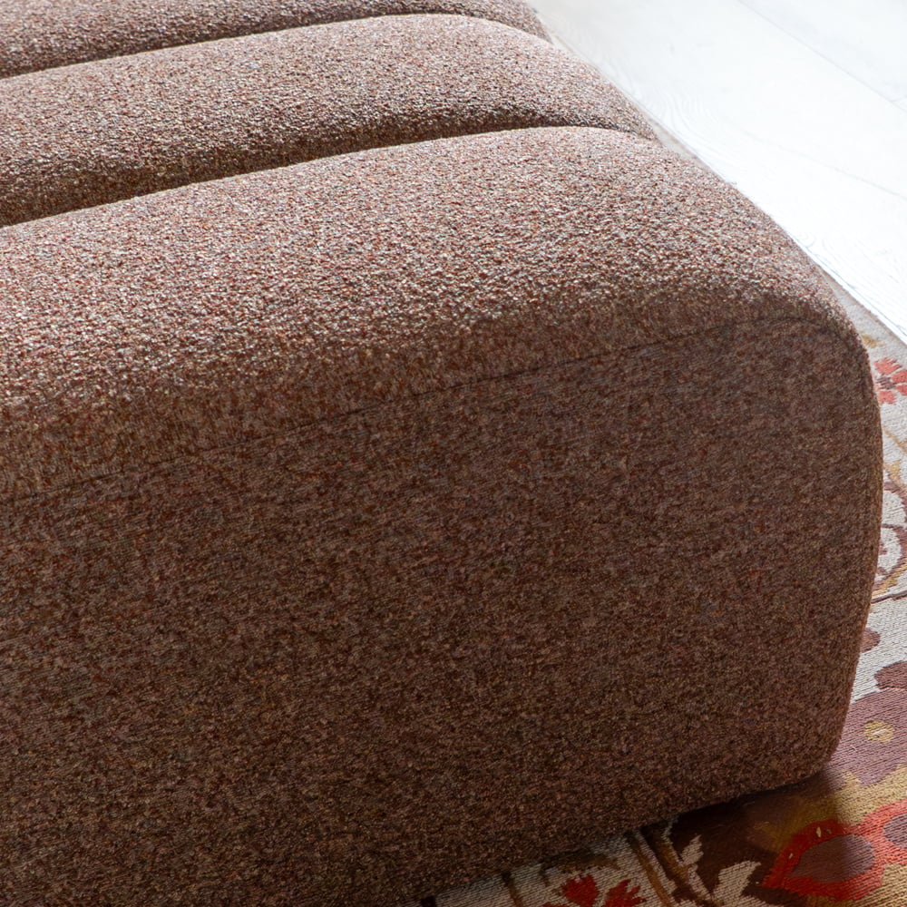 Bronx71 Hocker Luca bouclé stof rood|roze - Afbeelding 8