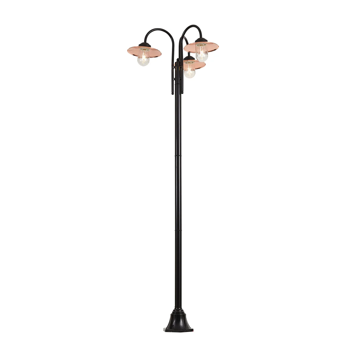 QAZQA Buitenlamp koper 235cm 3-lichts IP44 - Munich - Afbeelding 8