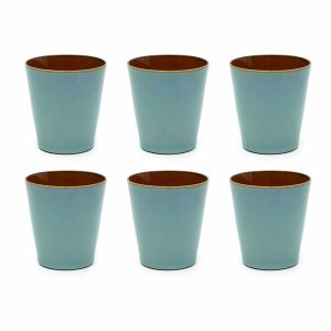 Espressokopjes smokey blue – set van 6