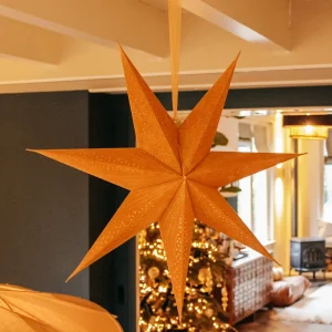 Kerstster Golden confetti XL - old ocre
