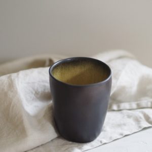Mat zwarte koffiekopjes – set van 2